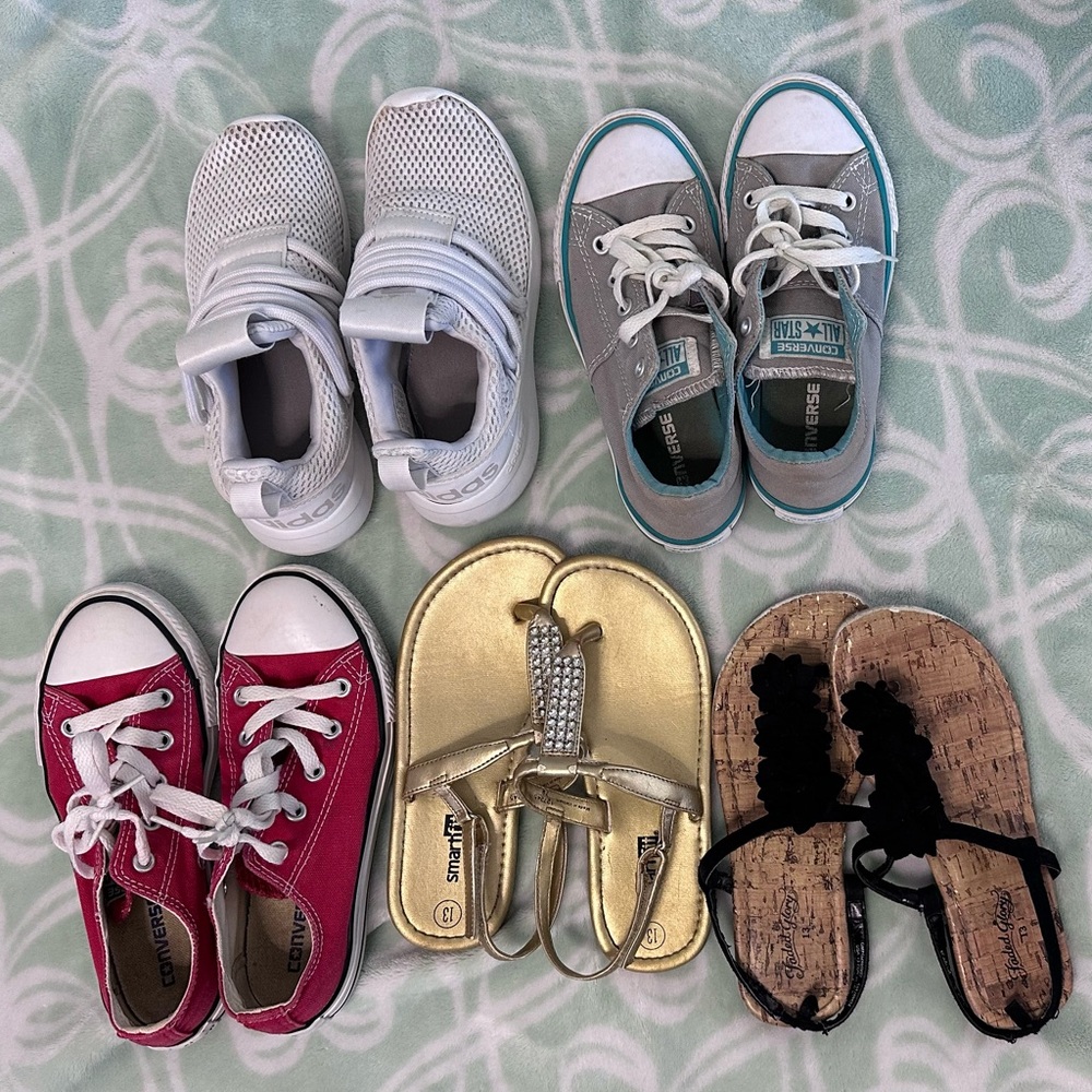 5 sets of shoes size 13 kids